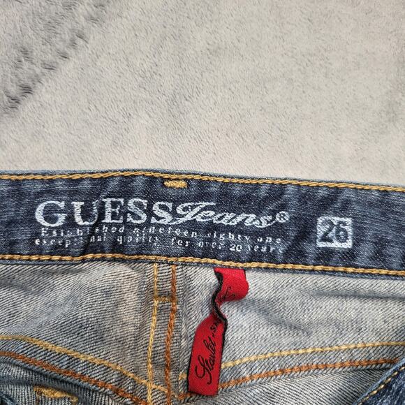 Guess Jeans Womens 26 Blue Skinny Leg Stretch Denim 5 Pocket JTC8124 Zip Fly - Picture 3 of 12